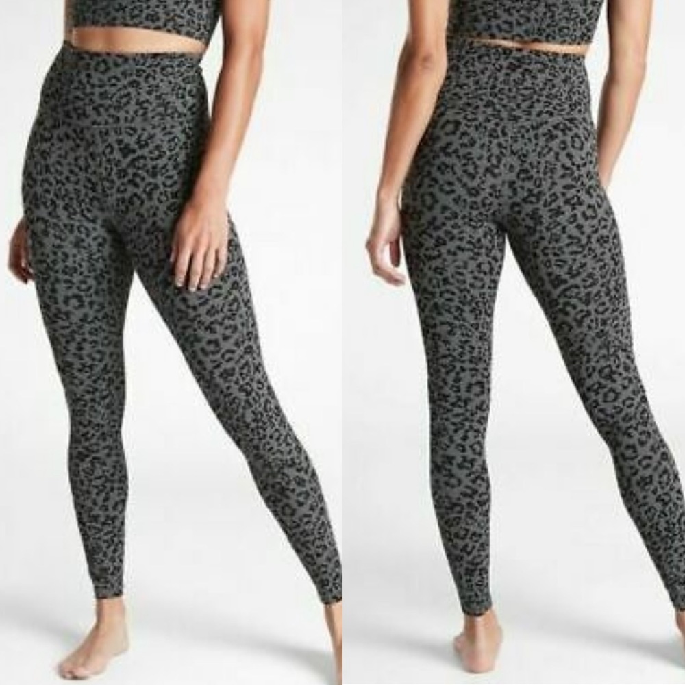 Athleta Leopard Elation Ultra High Rise Tight Powervita Spring Night